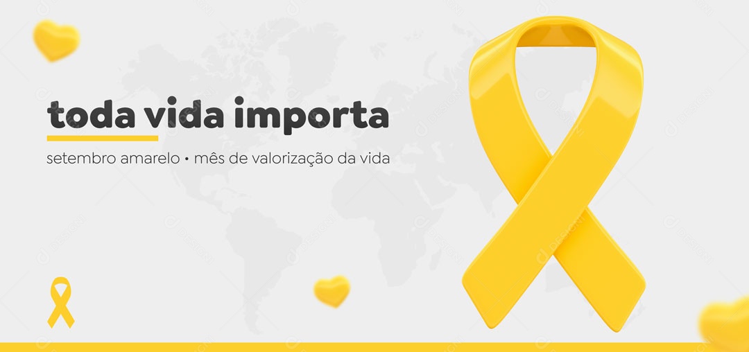 Toda Vida Importa Setembro Amarelo Social Media PSD Editável