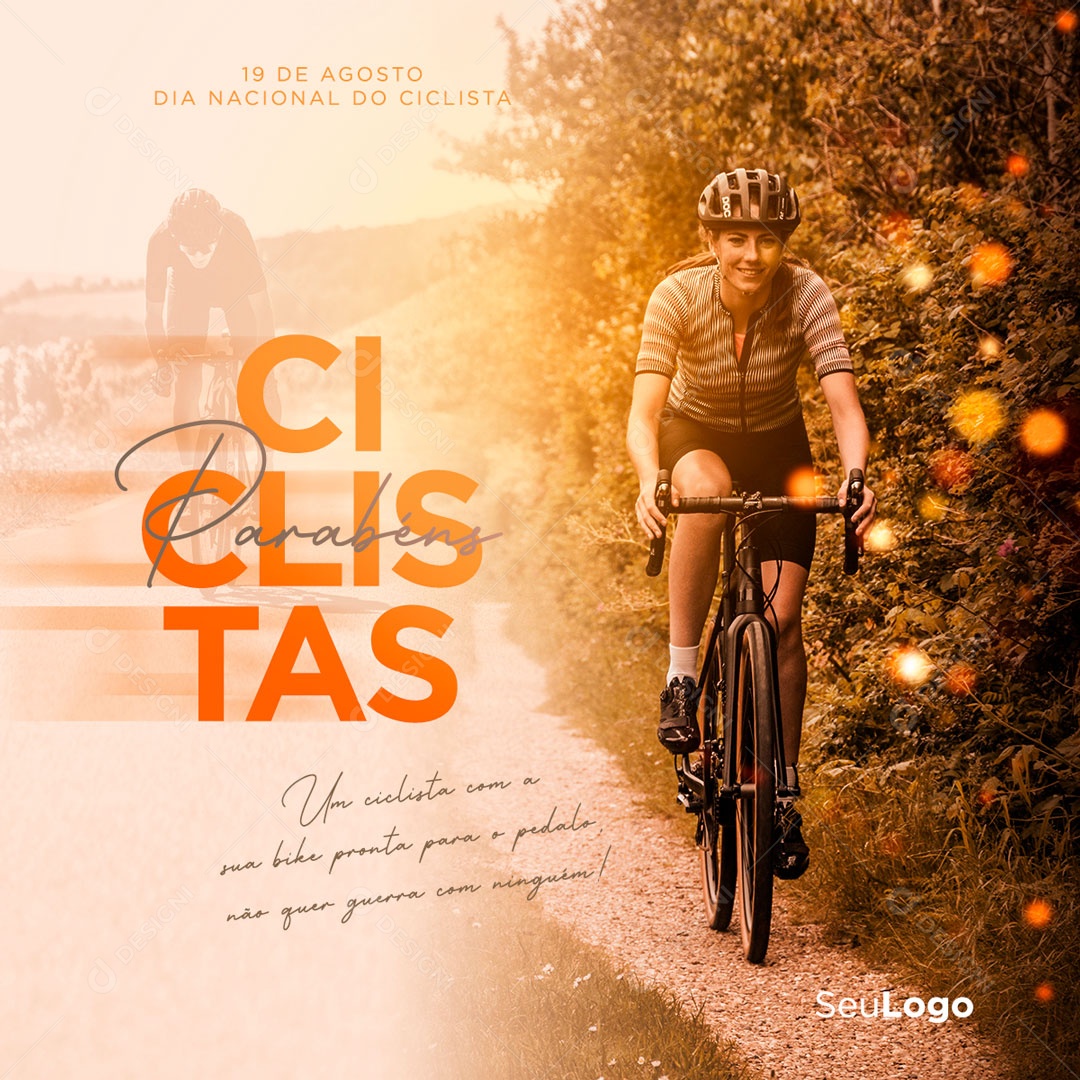 Parabéns Ciclistas 19 De Agosto Dia Nacional Do Ciclista Social Media PSD Editável