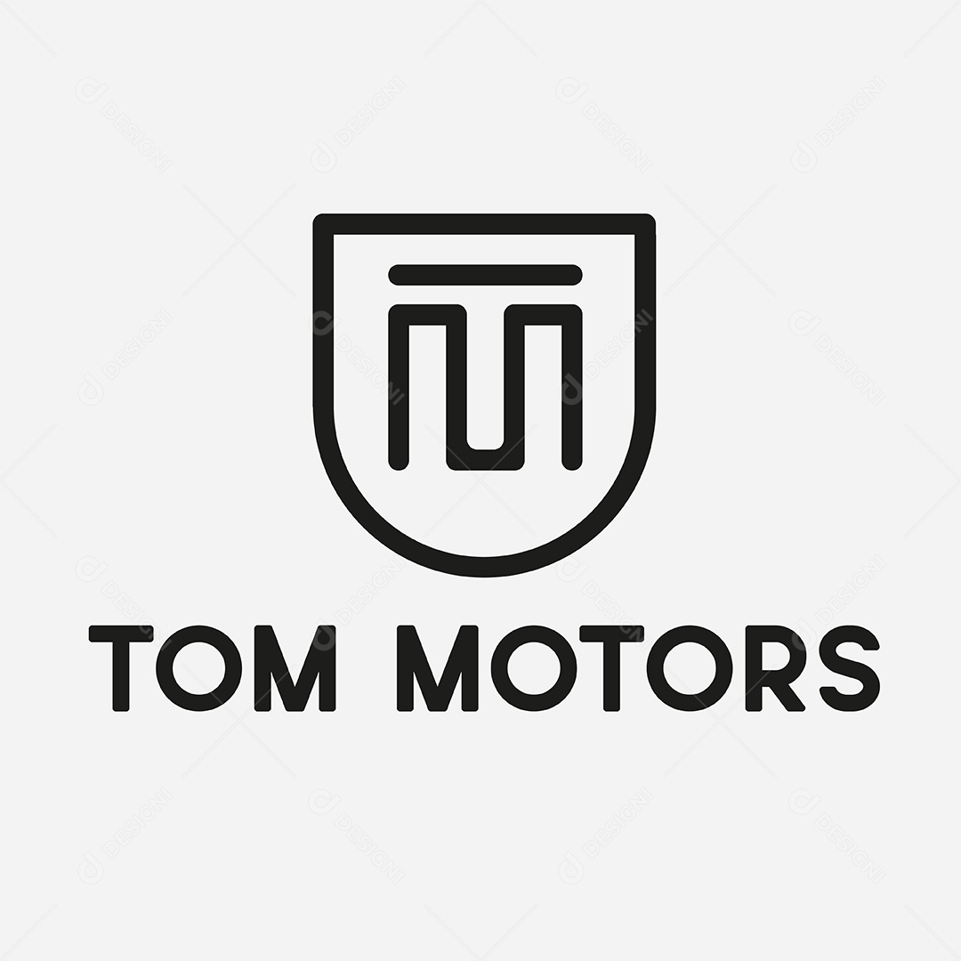 Logo Loja de Carro Tom Motors AI Editável