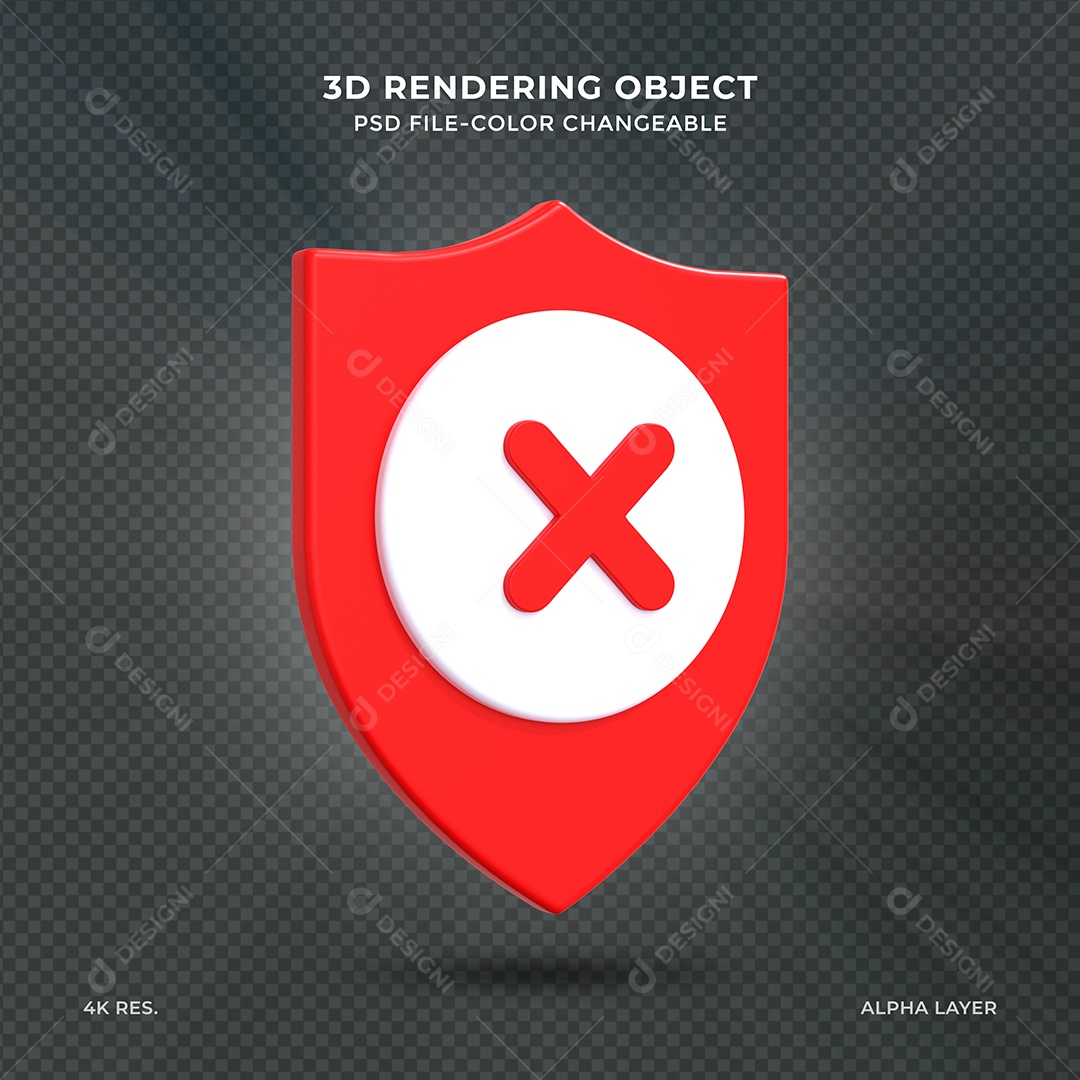 Ícone 3D Bloqueado Elemento para composição PSD