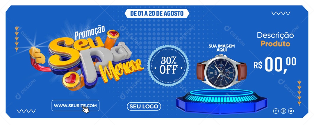 Banner Promoção Seu Pai Merece Social Media PSD Editável