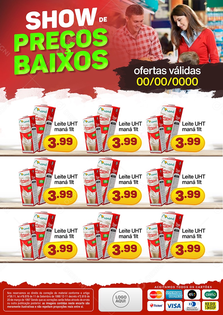 Encarte Story Supermercado Show de Preços Baixos Supermercados PSD Editável