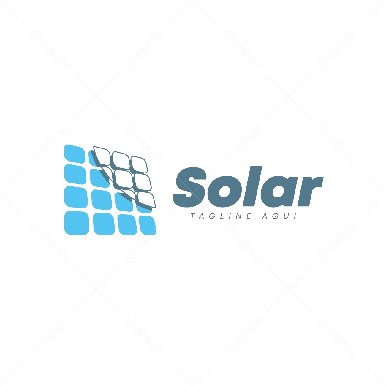 Logo Energia Solar AI Editável
