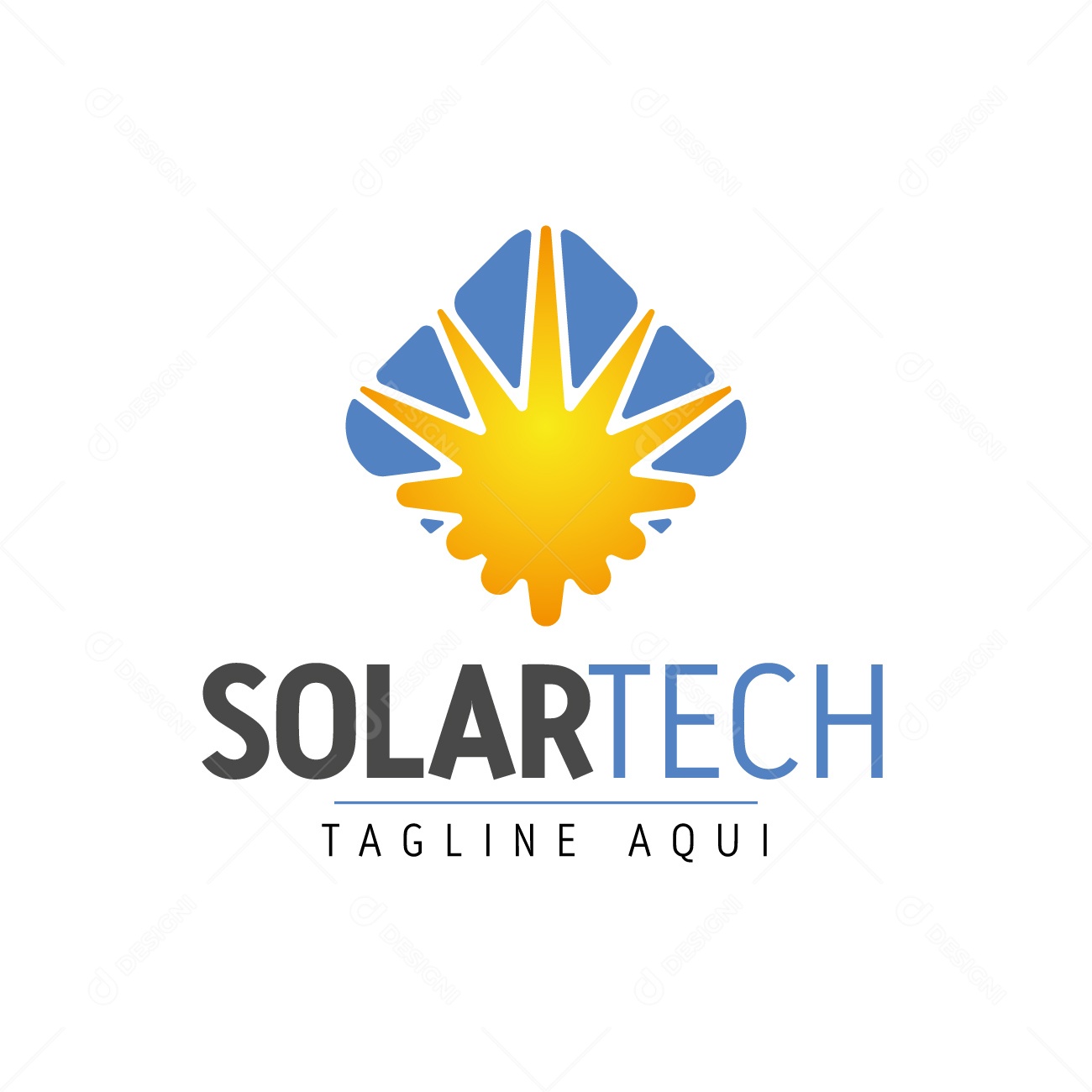 Logo Energia Solar Estrella AI Editável