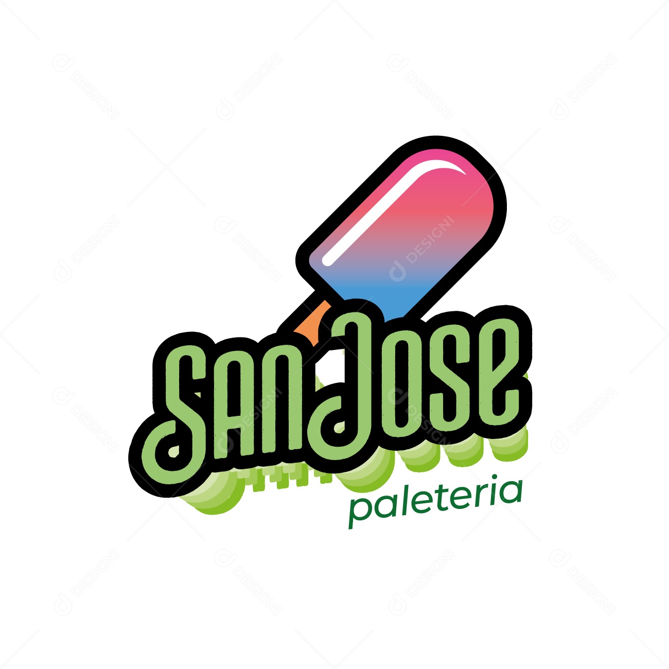 Logo Sorveteria San Jose Paleteria AI Editável