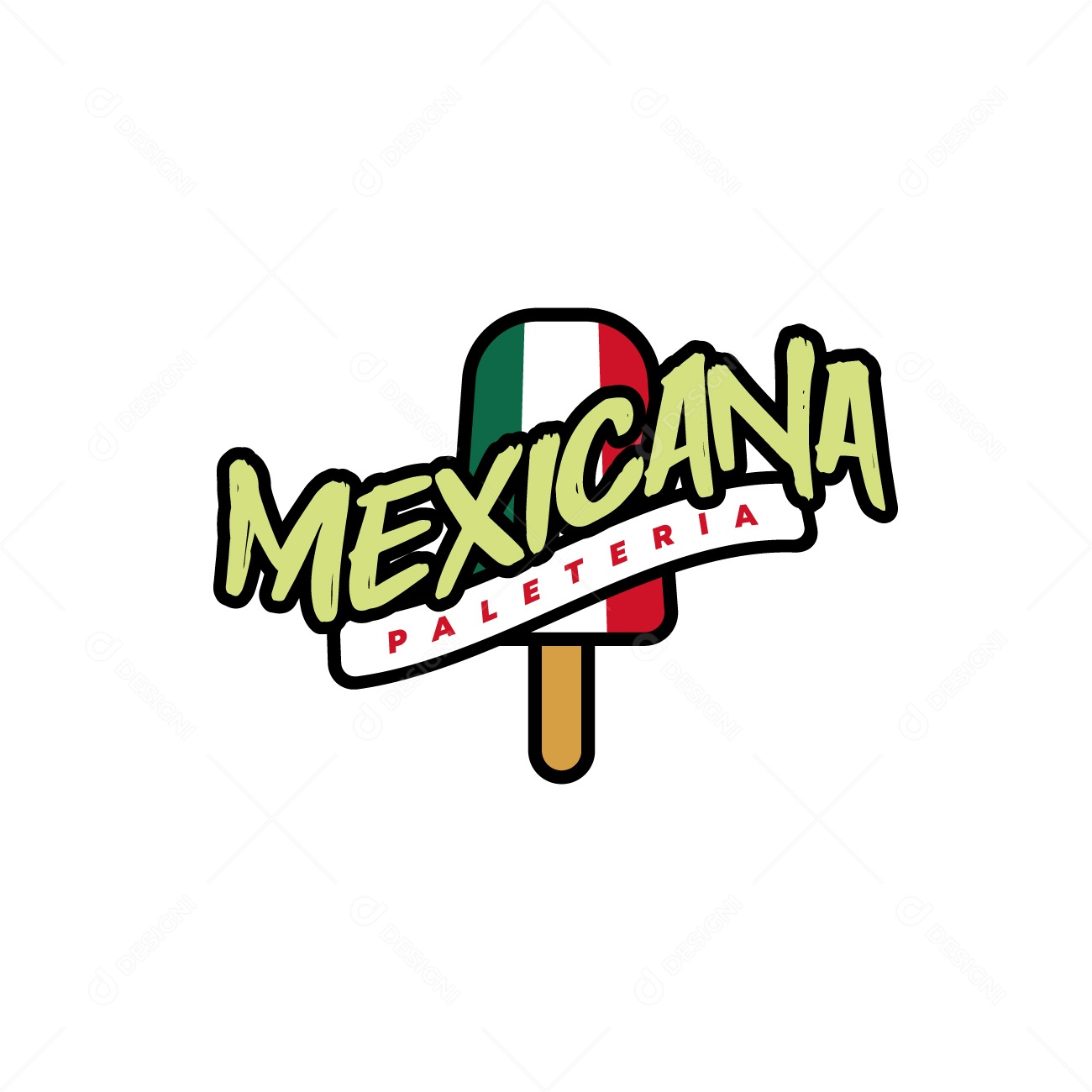 Logo Mexicana Paleteria AI Editável