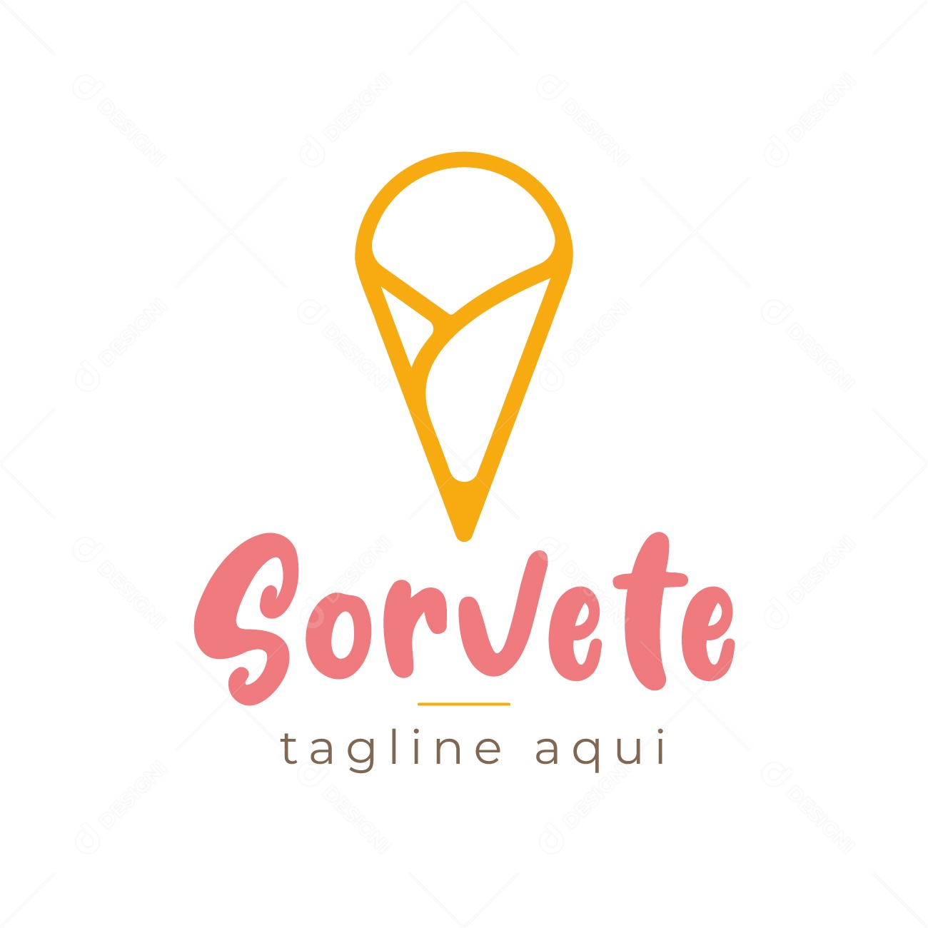 Logo Sorveteria Sorvete AI Editável