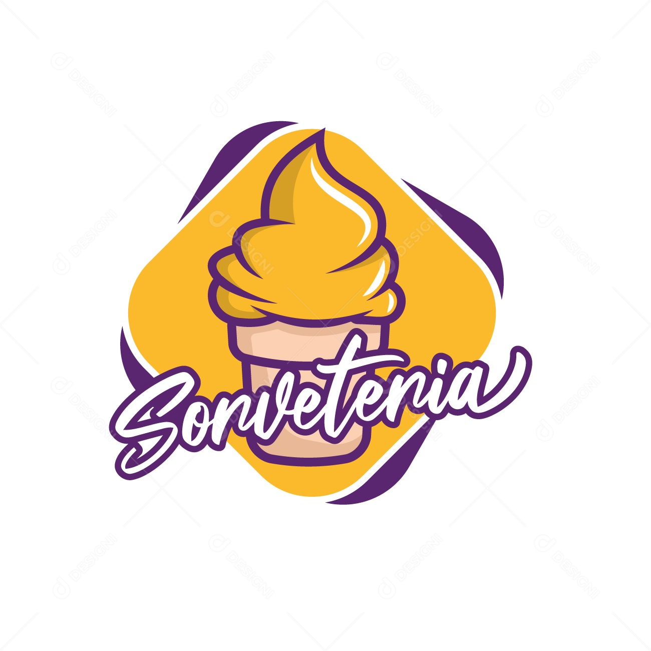 Logo Sorveteria AI Editável