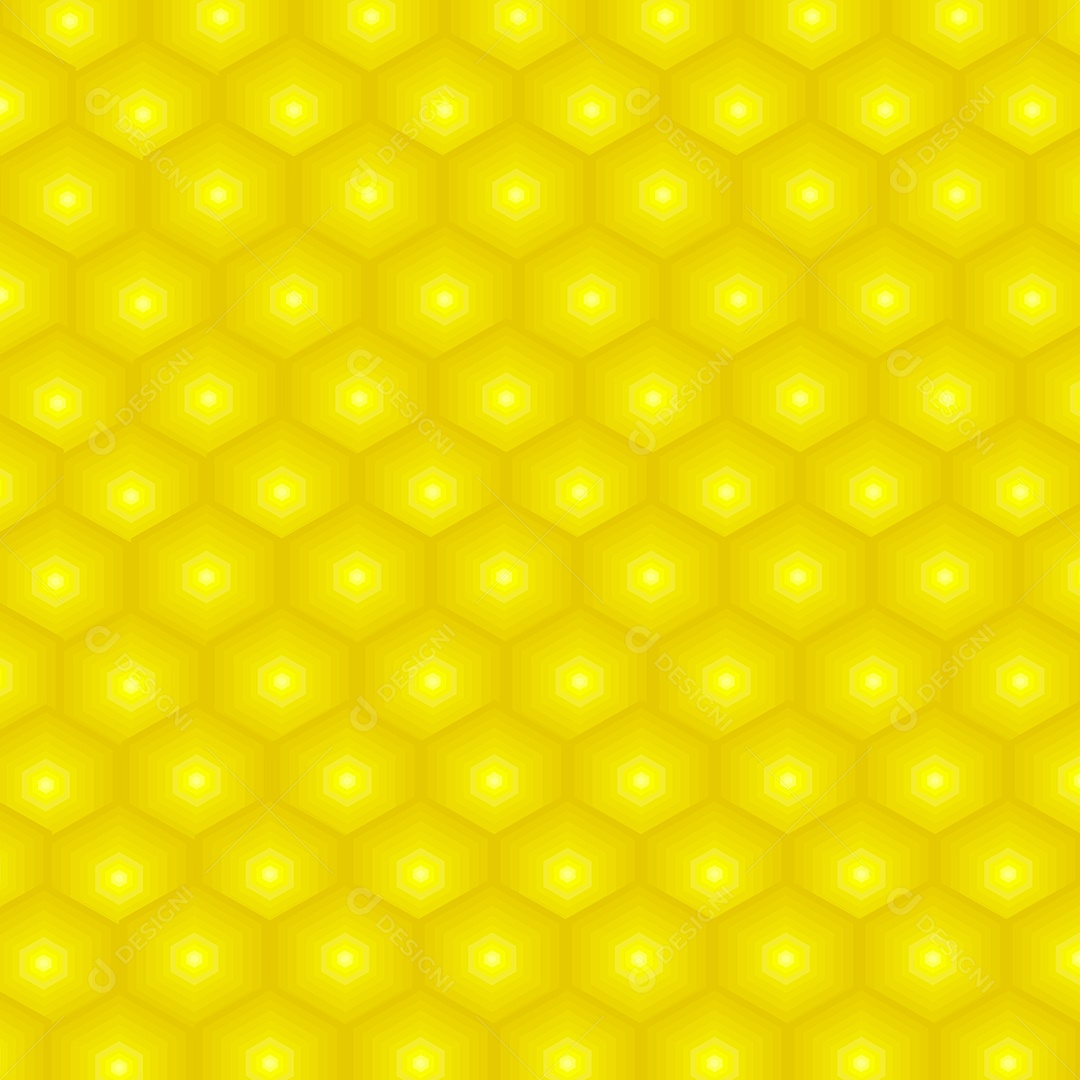 Fundo abstrato amarelo célula hexagonal elemento geométrico papel de parede Vetor EPS