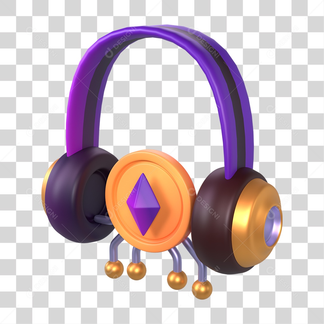 Fone de Ouvido Músicas Negociações de Criptomoeda PNG Transparente