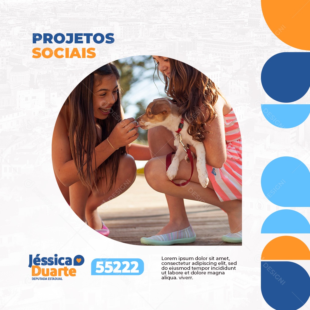 Social Media Política Projetos Sociais PSD Editável
