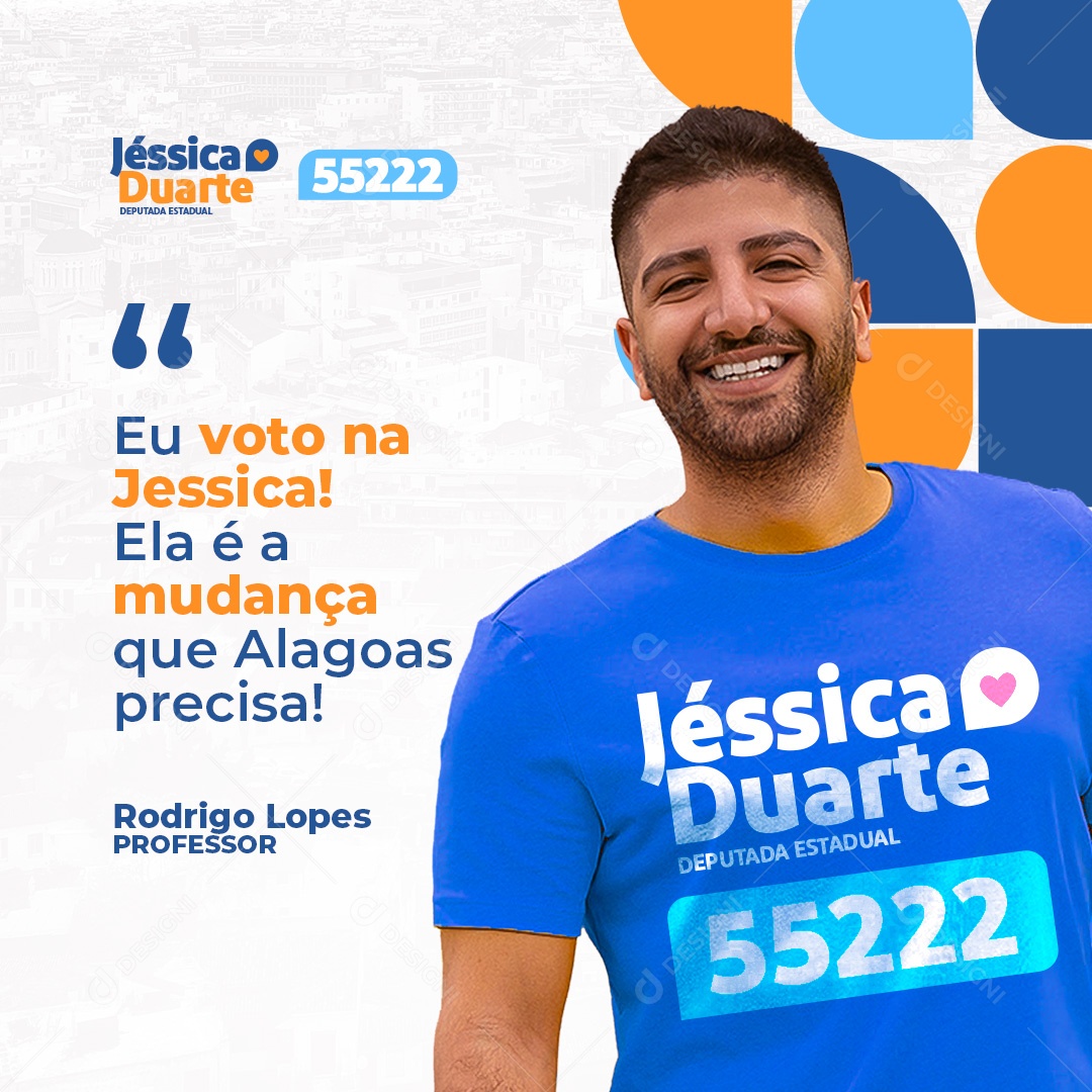 Social Media Política Eu Voto Na Jéssica PSD Editável