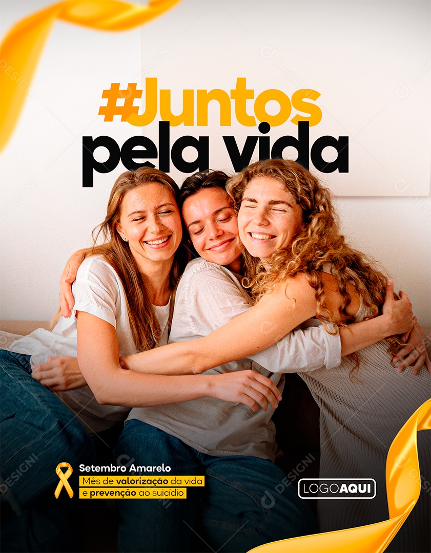 Setembro Amarelo Juntos pela vida Mês De Prevenção Ao Suicídios Social Media PSD Editável