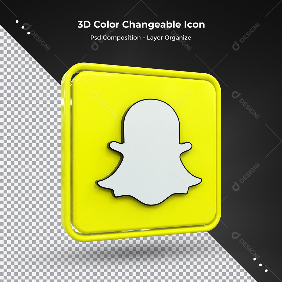 Elemento 3D Snapchat Para Composição PSD
