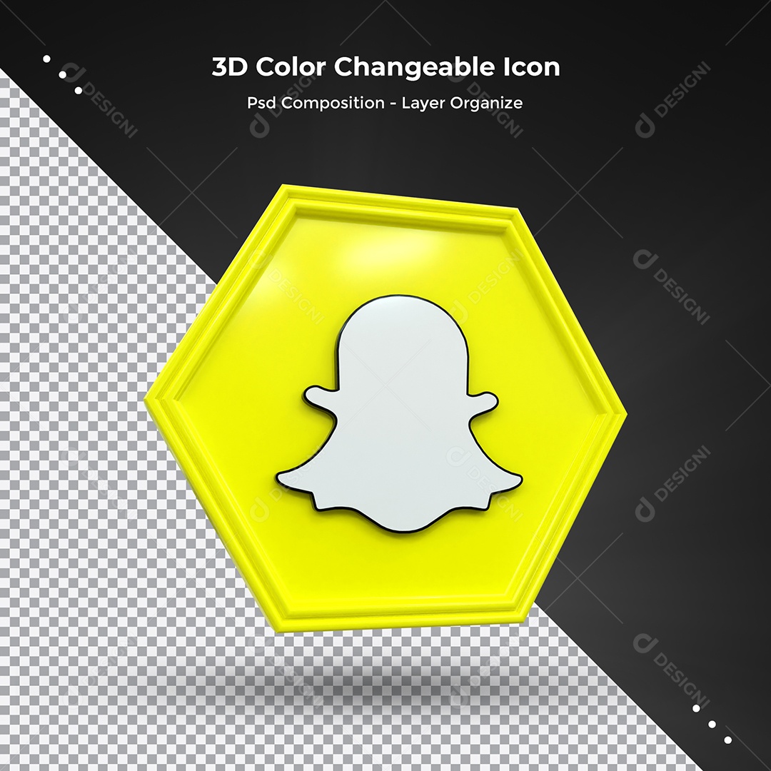 Snapchat Elemento 3D Para Composição PSD