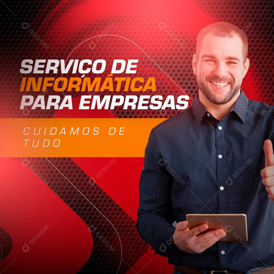 Social Media Loja De Informática Serviços de Informática Para Sua Empresa PSD Editável