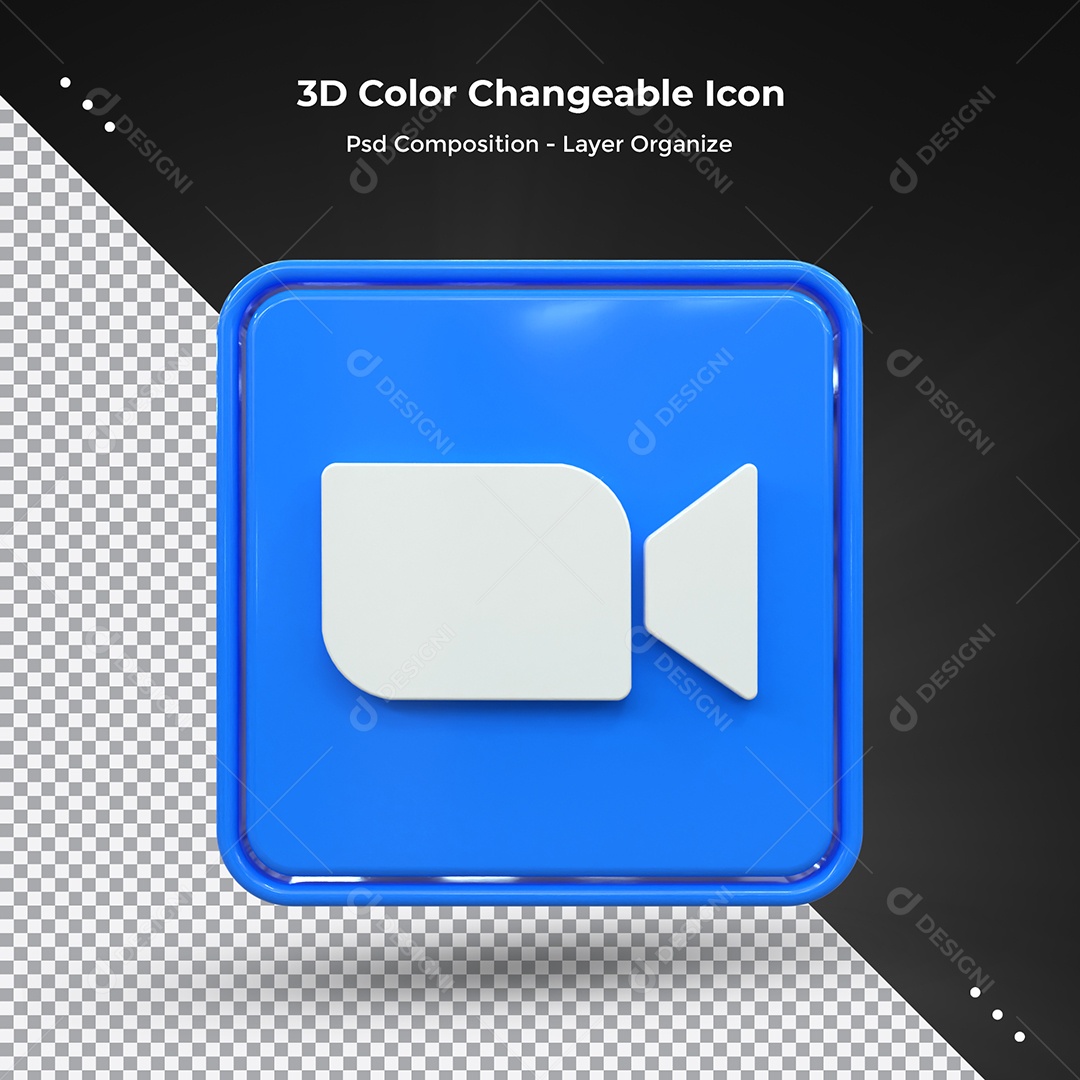 Elemento 3D Zoom Para Composição PSD