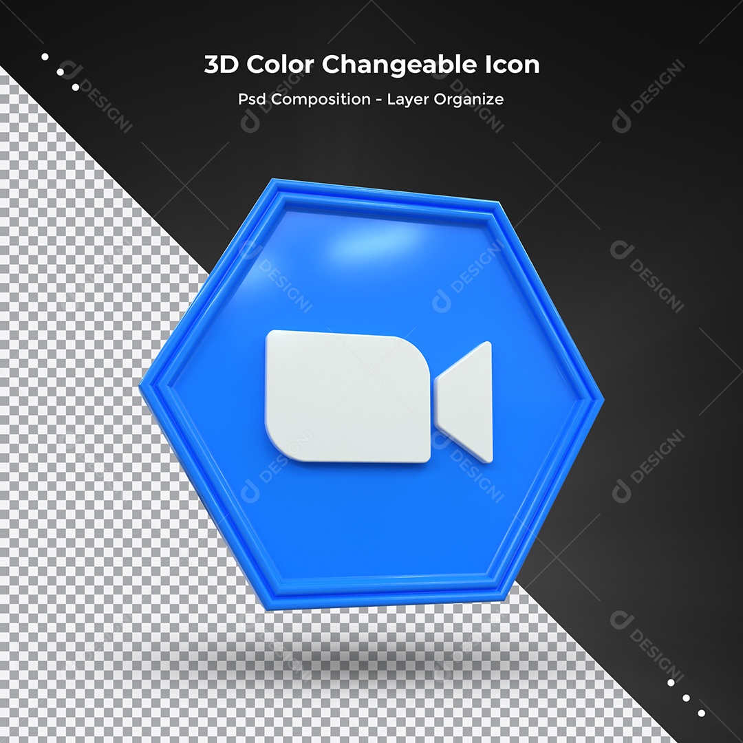 Zoom Elemento 3D Para Composição PSD