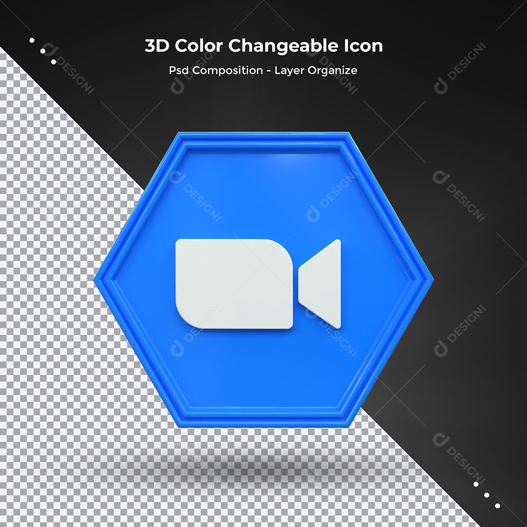 Elemento 3D Zoom Para Composição PSD