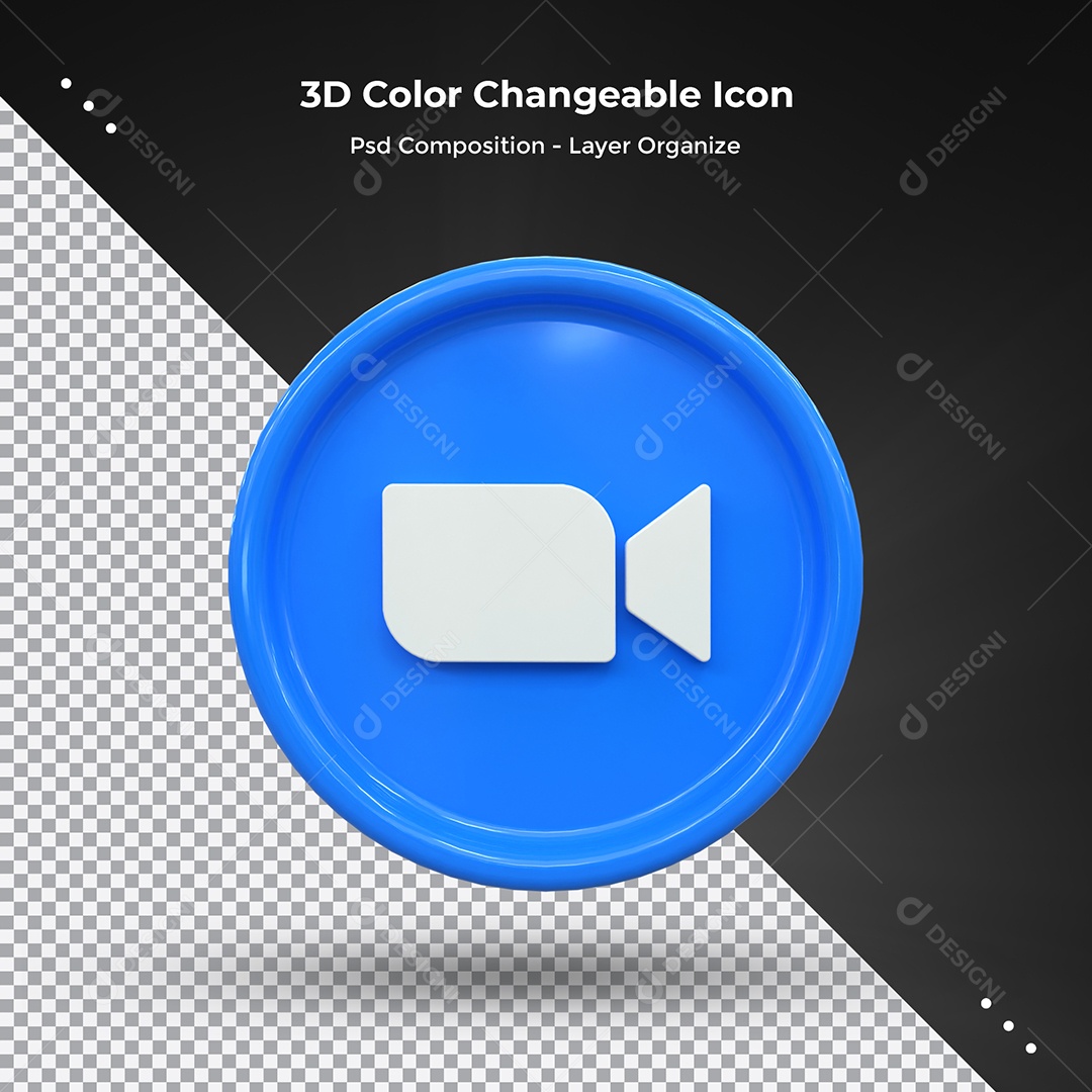 Zoom Elemento 3D Para Composição PSD