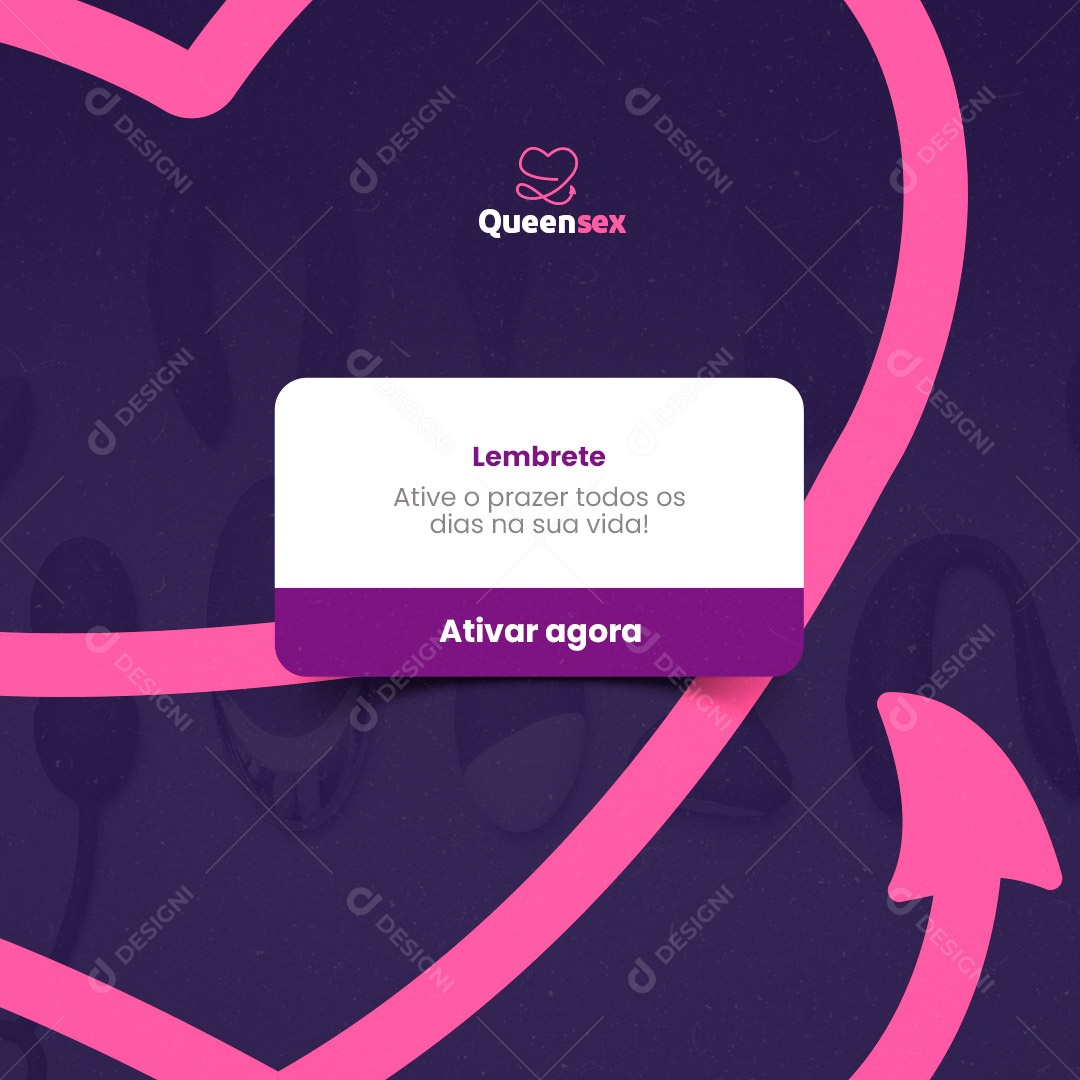 Social Media Lembrete Sexshop PSD Editável