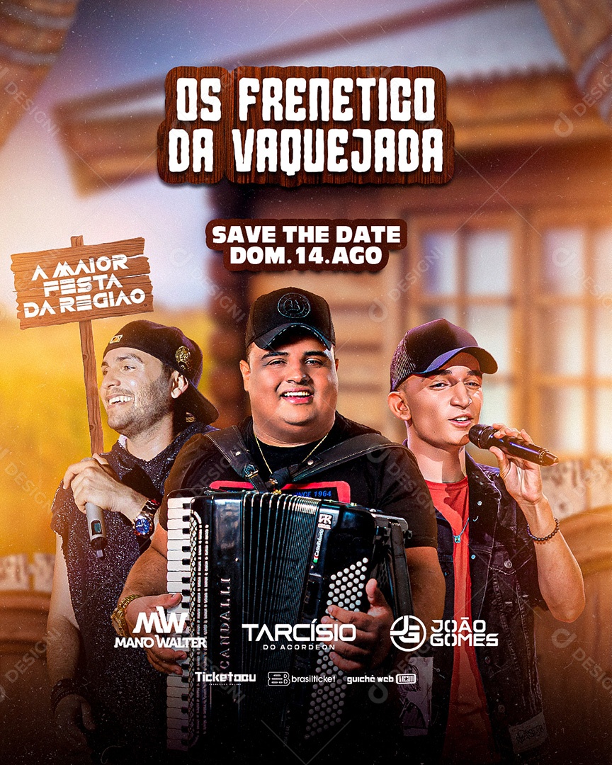 Flyer Show Vaquejada Social Media PSD Editável