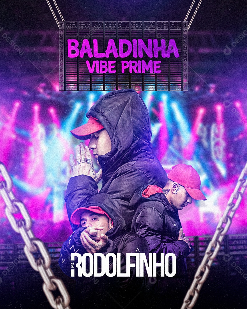 Flyer Baladinha Vibe Prime MC Rodolfinho Social Media PSD Editável