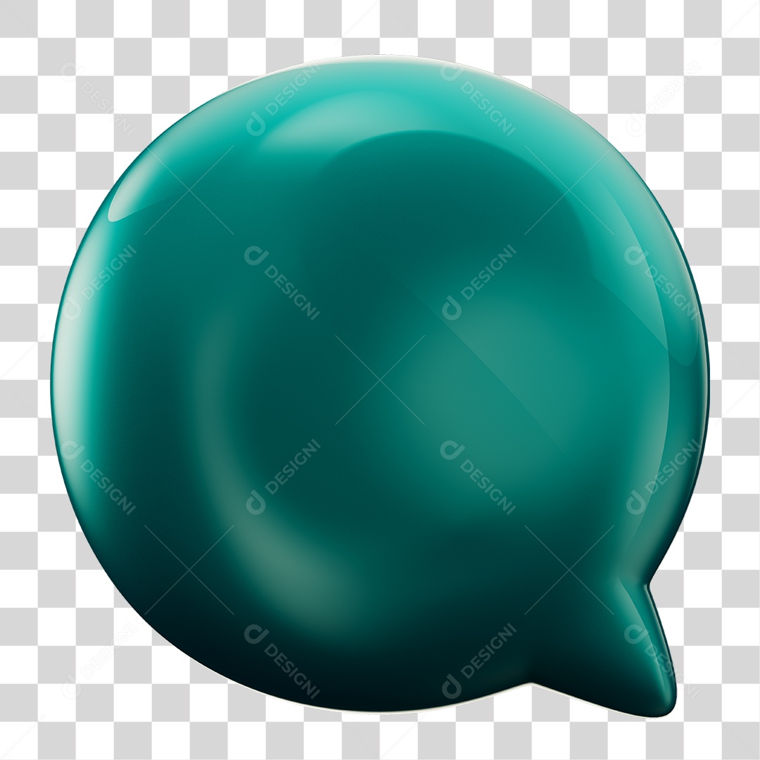 Balão de Texto Azul Rosa Elemento 3D PNG Transparente