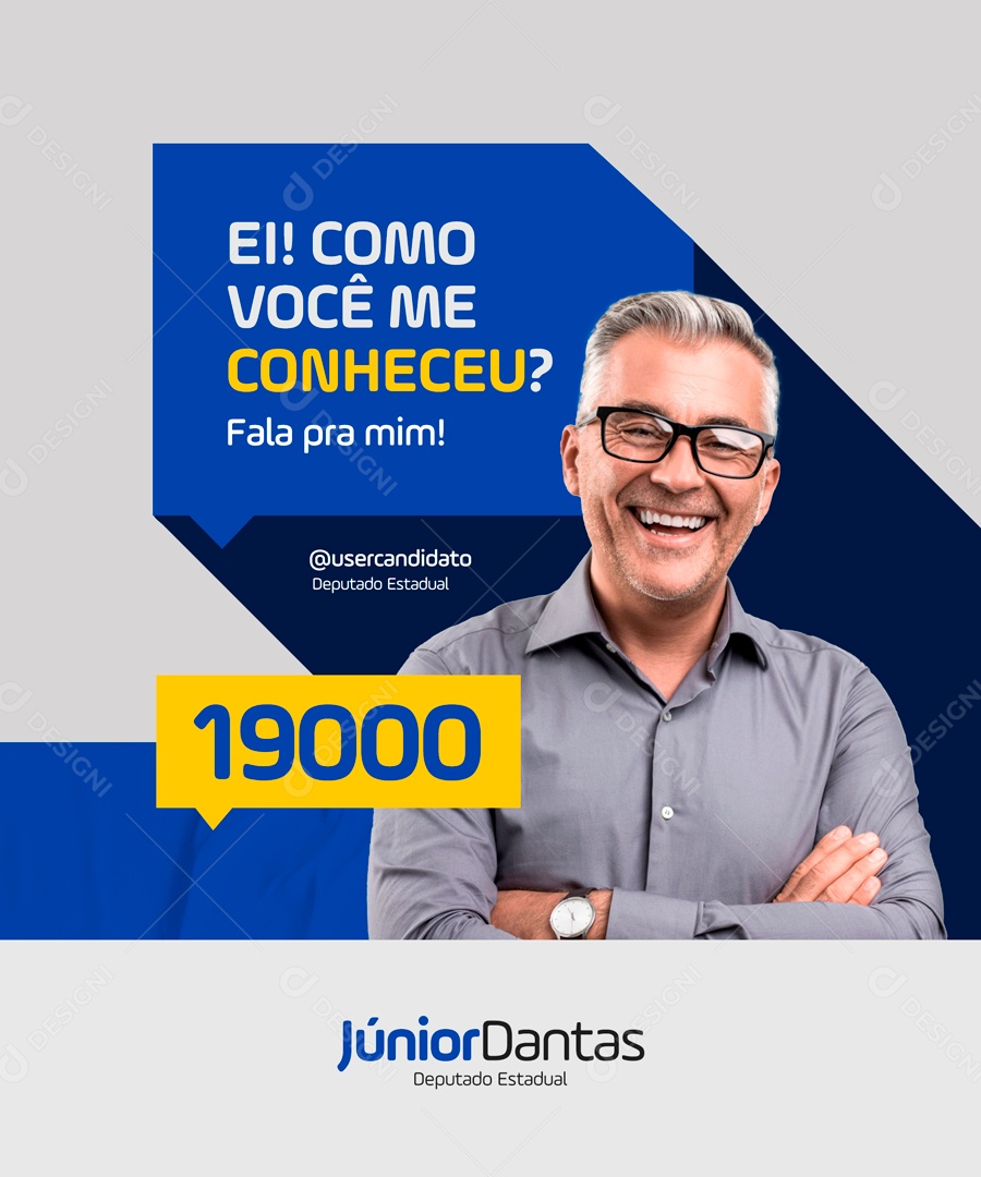 Emprego e Comida Na Mesa Vote Certo Social Media PSD Editável