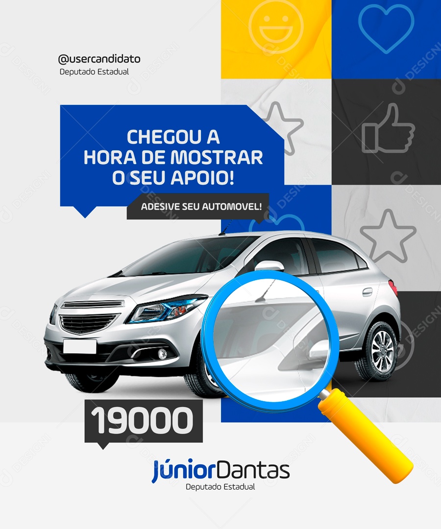 Chegou A Hora De Mostrar o Seu Apoio Social Media PSD Editável