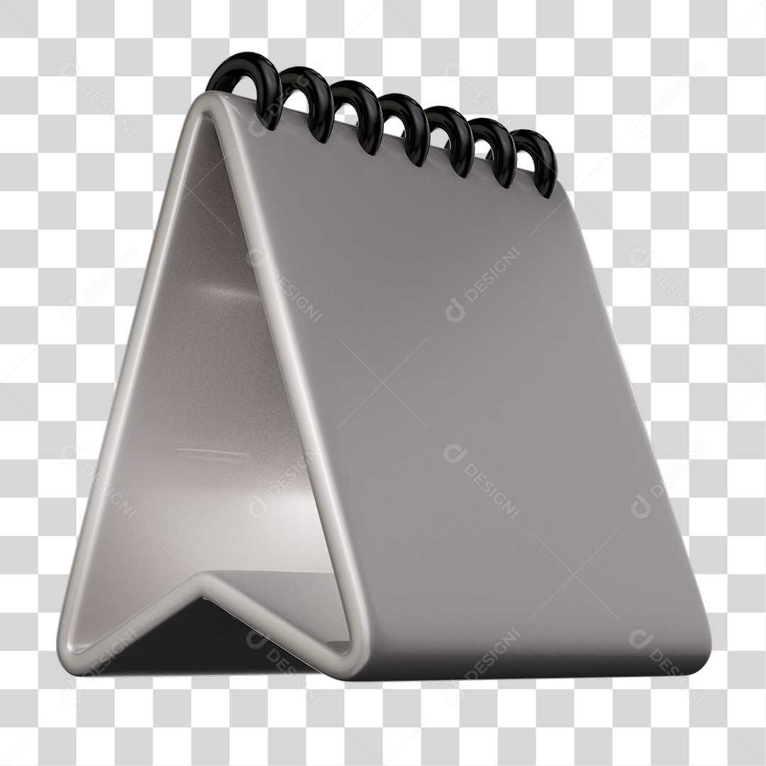 Calendário Branco Elemento 3D Para Composição PNG Transparente