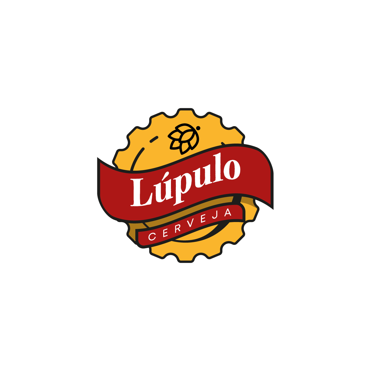 Logo Lúpulo Cerveja EPS Editável