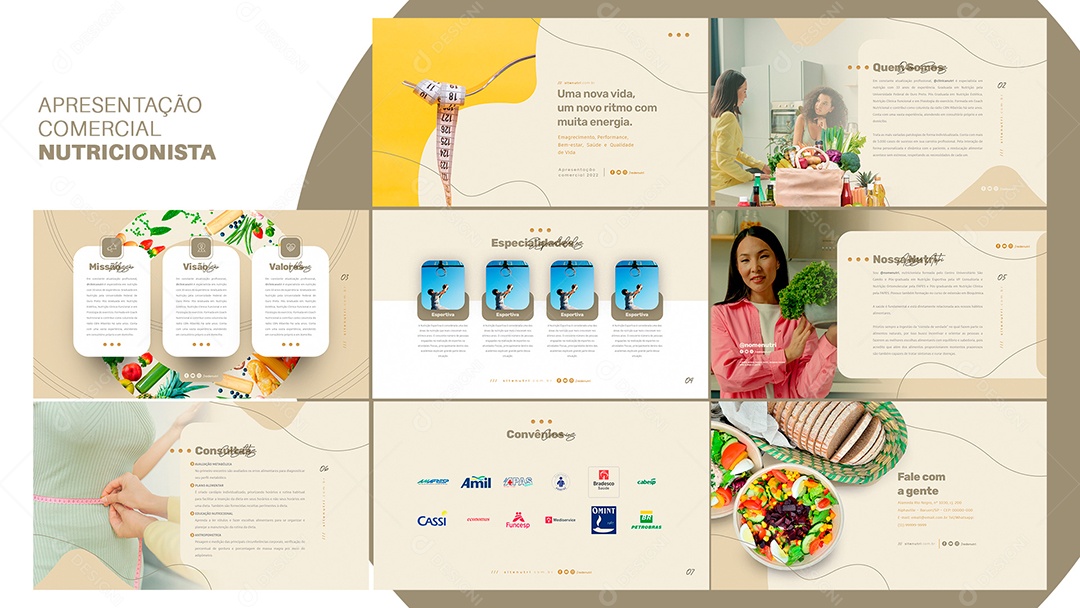 Apresentação Comercial Nutricionista PSD Editável