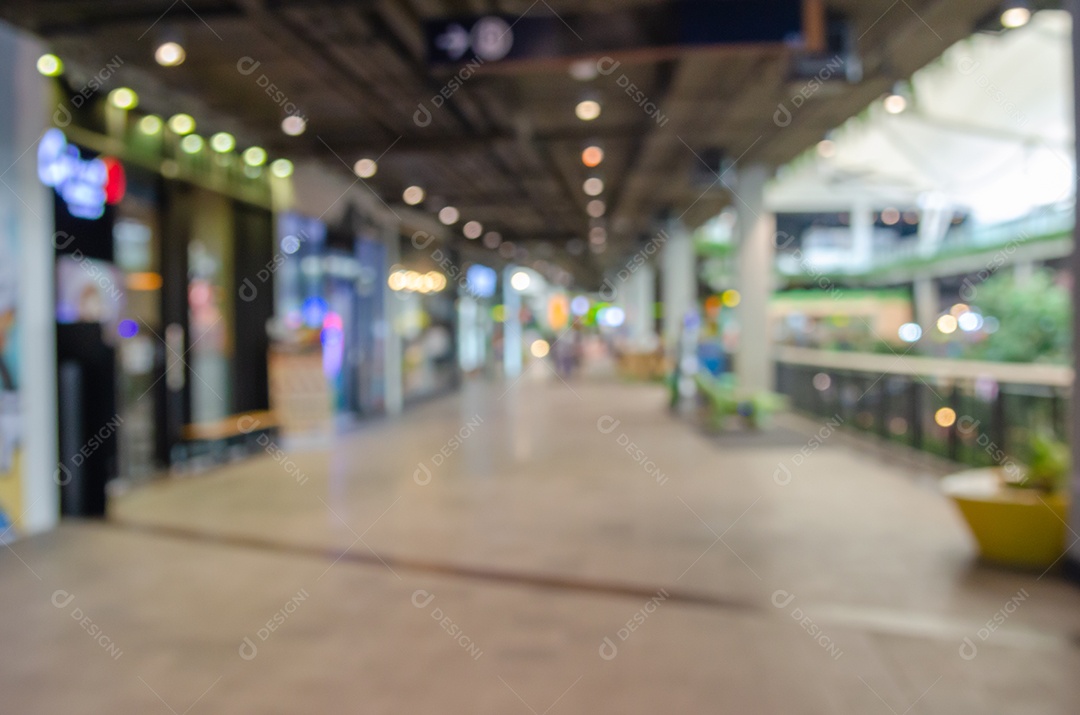 Resumo desfocar o fundo do shopping e loja de departamentos