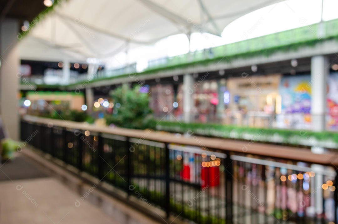 Resumo desfocar o fundo do shopping e loja de departamentos