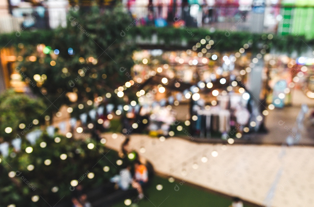 Resumo desfocar o fundo do shopping e loja de departamentos