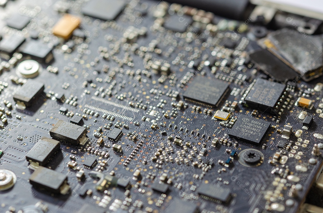 Fechar a placa de circuito do computador Notebook