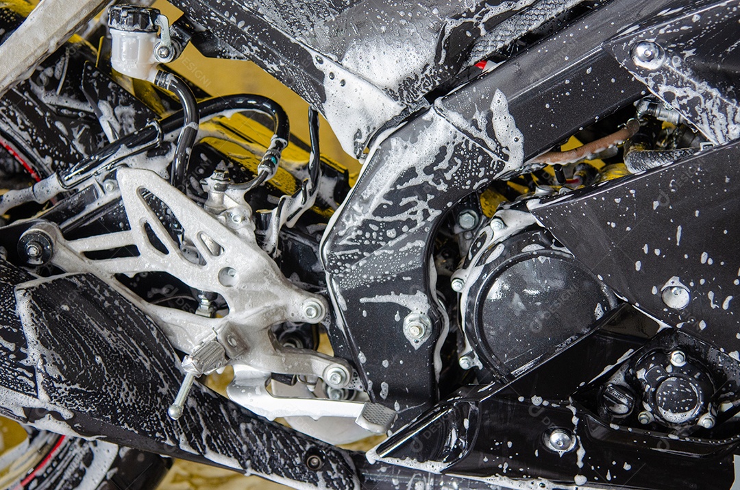 Lavagem de motocicleta de limpeza de espuma de bolha