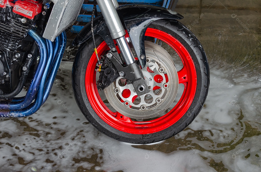 Lavagem de motocicleta de limpeza de espuma de bolha