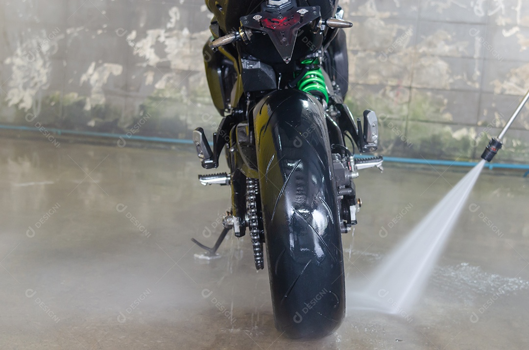 Lavagem de motocicleta de limpeza de espuma de bolha