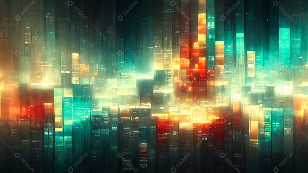 Fundo cibernético digital abstrato, matriz de código de big data futurista