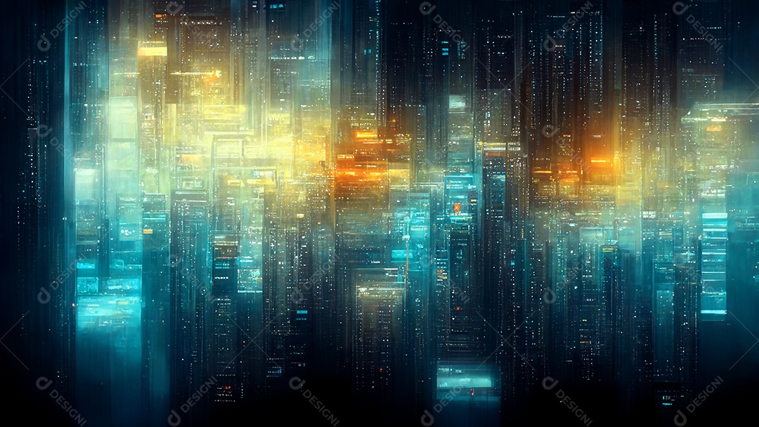 Fundo cibernético digital abstrato, matriz de código de big data futurista