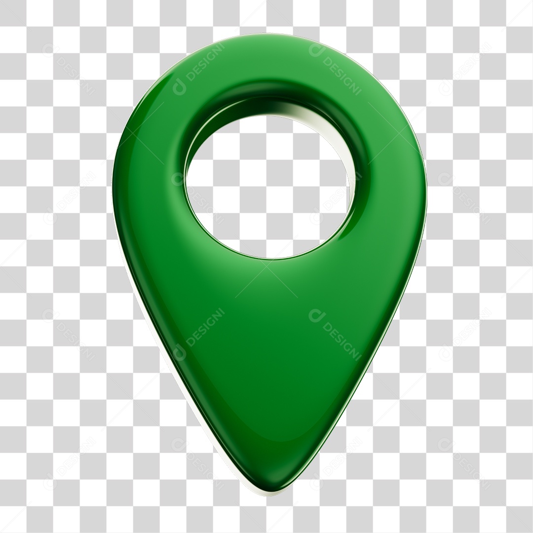 Pin de localização Verde Elemento Composição PNG Transparente
