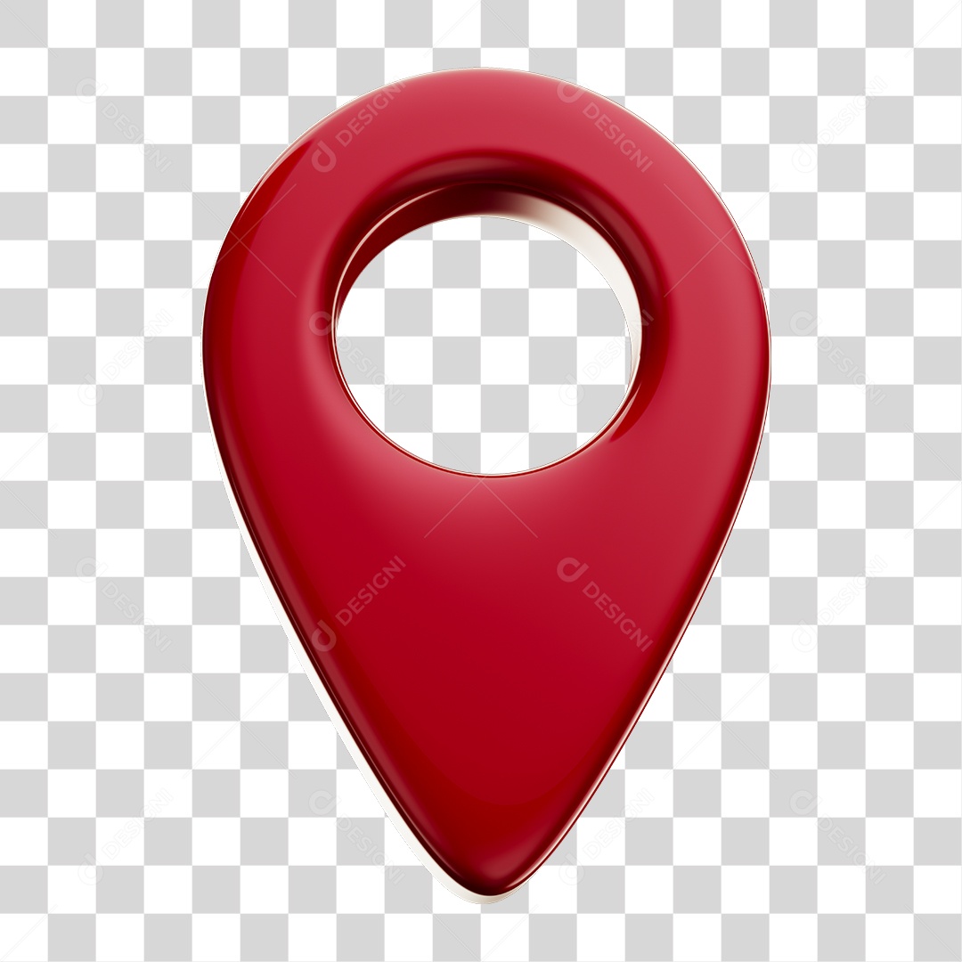 Pin de Localização Vermelho Elemento Composição PNG Transparente