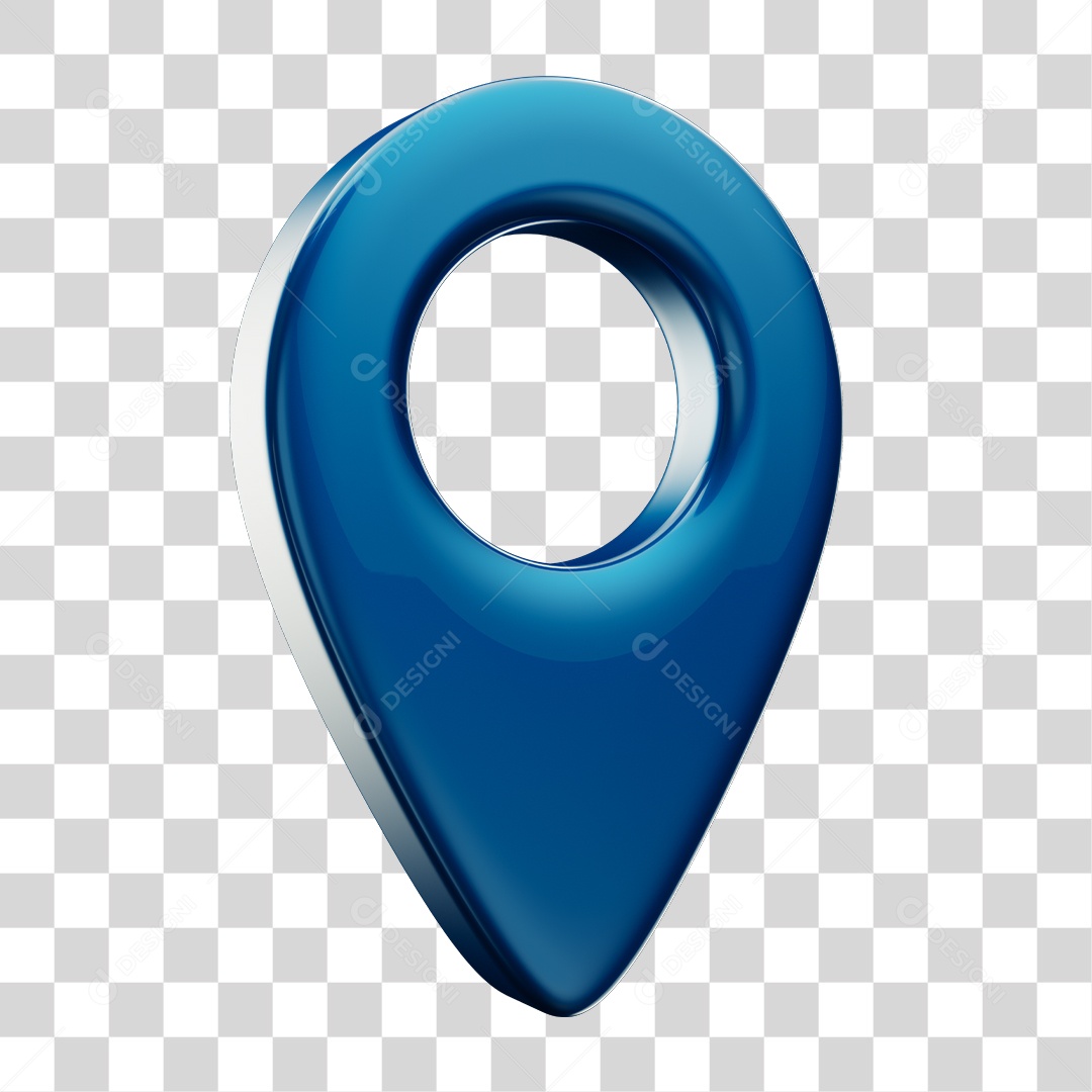 Pin de Localização Azul Elemento Composição PNG Transparente