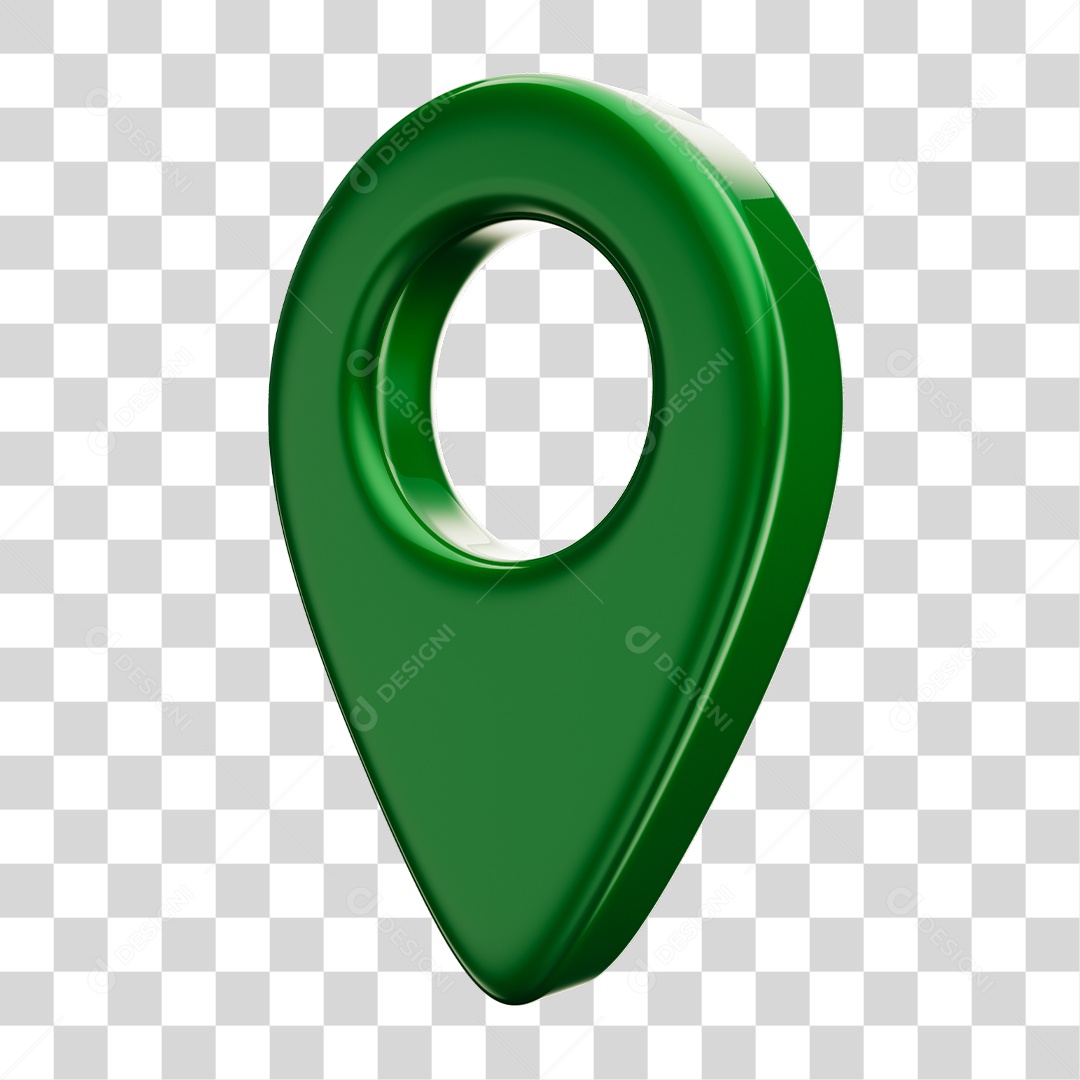 Pin de Localização Verde Elemento Composição PNG Transparente