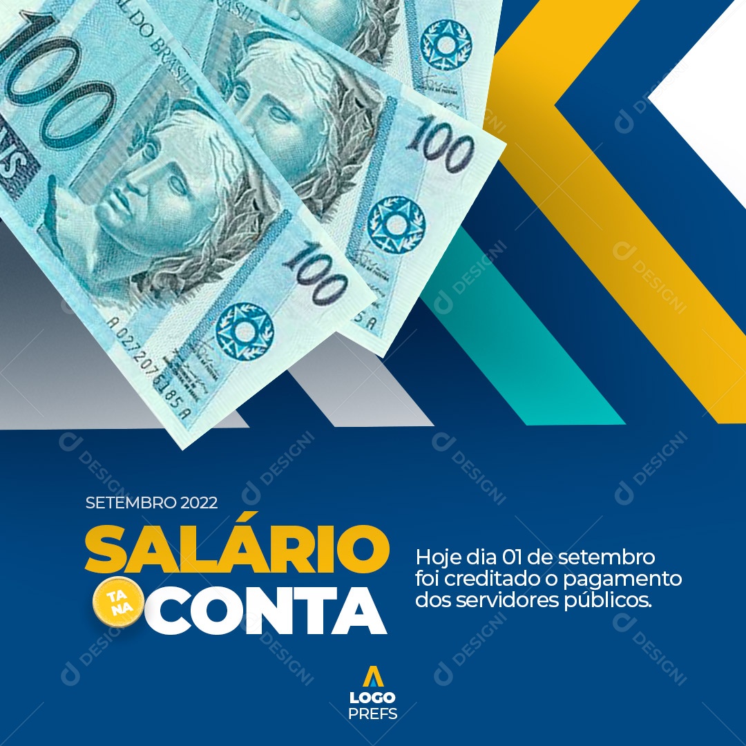 Social Media Salário na Conta Foi Creditado O Pagamento dos Servidores  PSD Editável