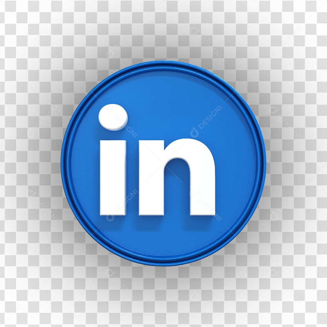 Ícone 3D Linkedin Para Composição PSD