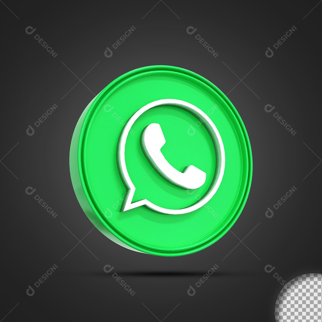 Ícone 3D Whatsapp Para Composição PSD