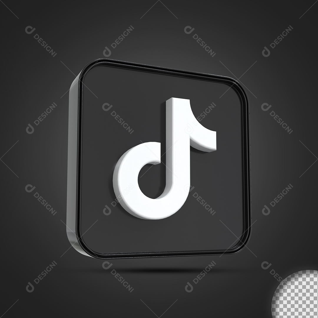 Tiktok Elemento 3D Para Composição PSD